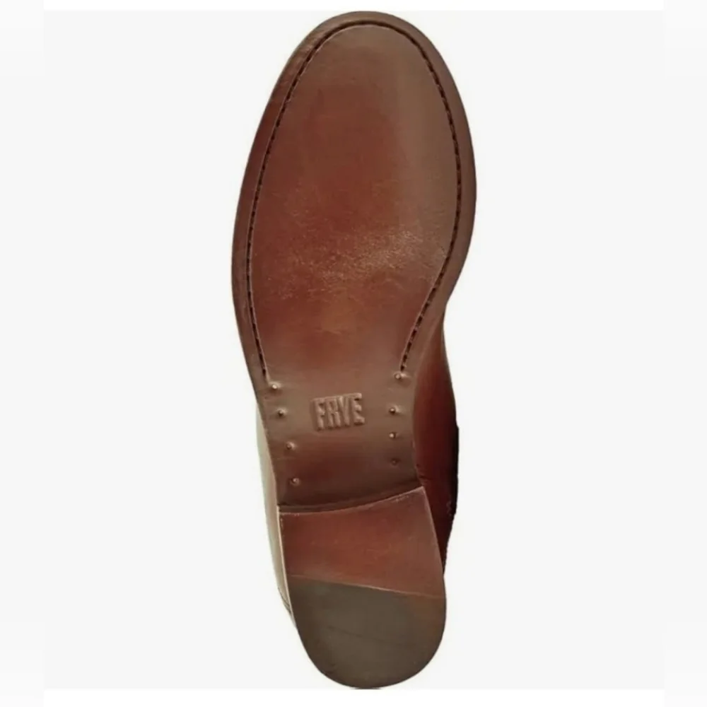 Western Chic Frye Leather Cognac Boots - Picture 9 of 11